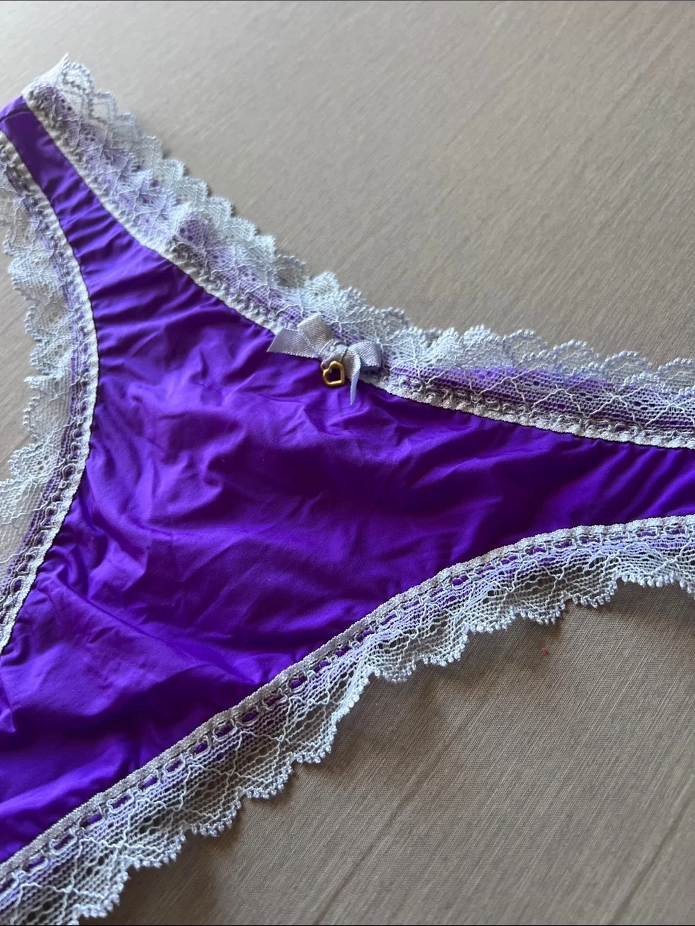Victoria’s Secret Purple Lace-Trim Thong Panty
